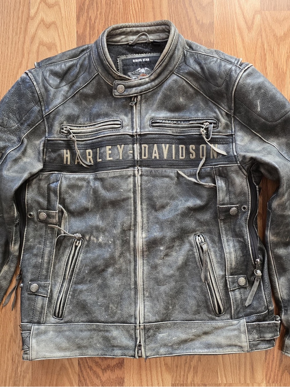 Harley Davidson Men’s Leather Jacket. Motorcycle Jacket. New!!! Size Large - Picture 2 of 15